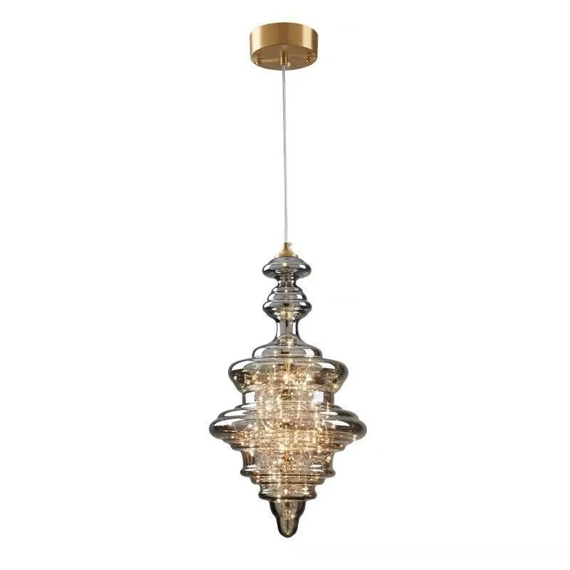 Modern white glass chandelier with adjustable suspension cord and remote control
