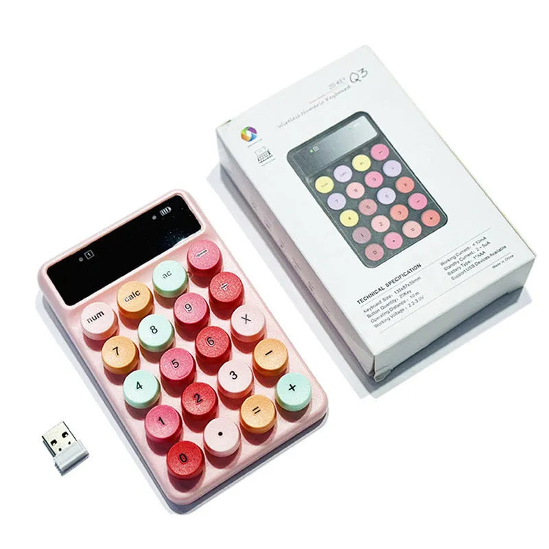 Mini wireless keyboard in Macaron colours with ABS construction and universal compatibility