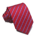 Men's 8cm polyester jacquard striped business tie in arrow style