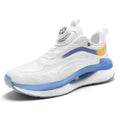 Men's high-top breathable running shoes with mesh upper and flat composite sole