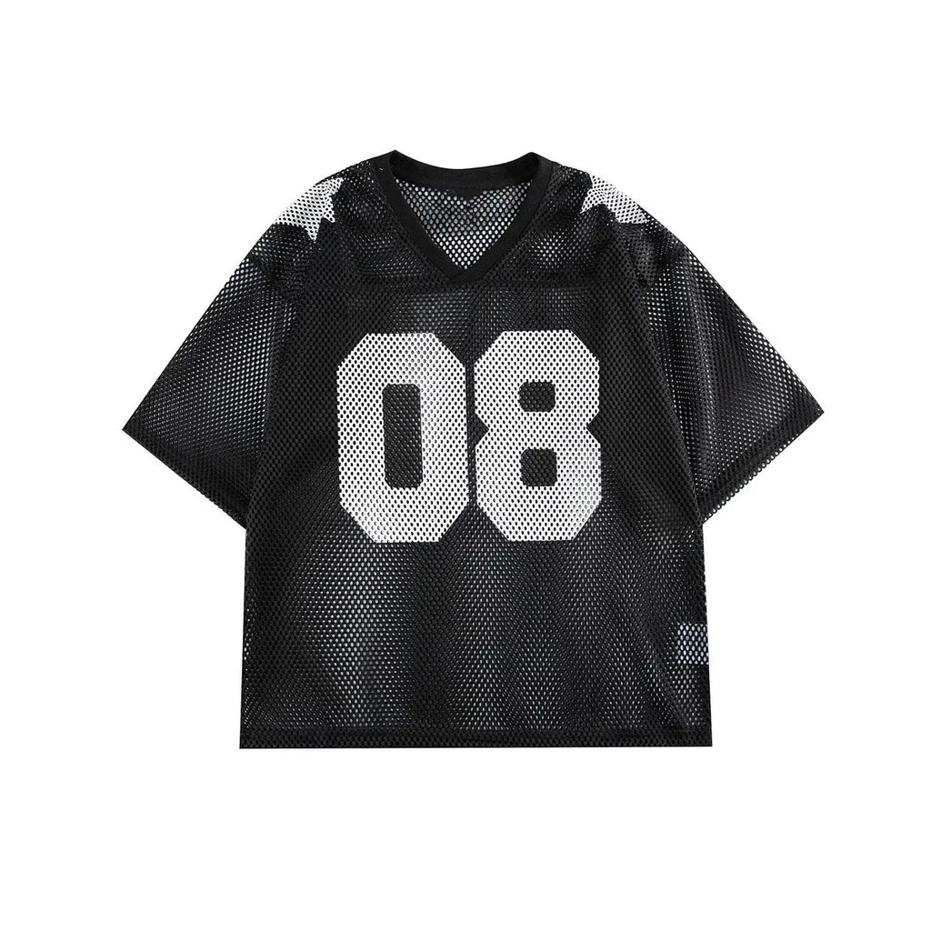 Half sleeve loose fit pullover shirt in black and navy blue polyester fabric