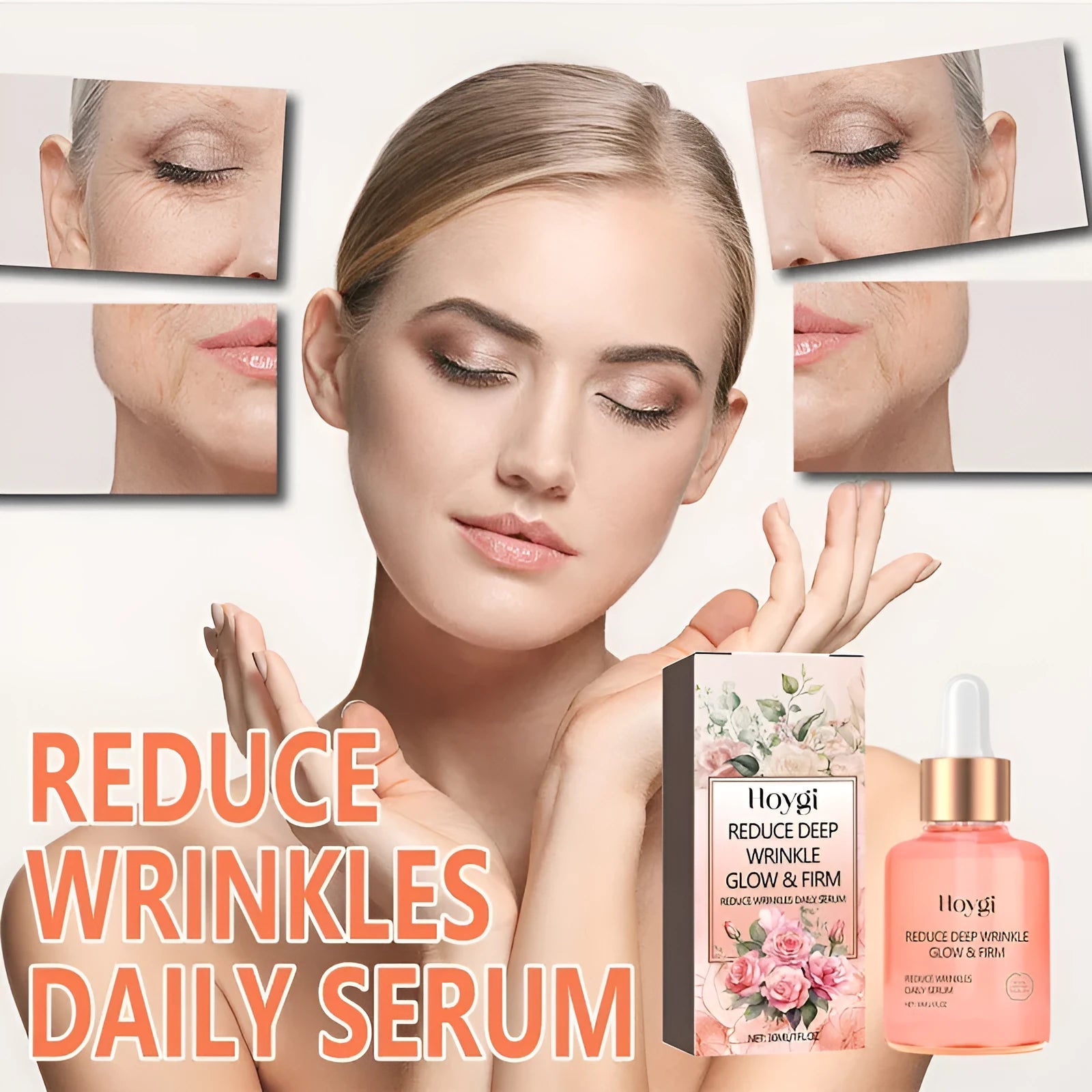 30ml rose essential oil bottle with dropper for facial skincare treatment