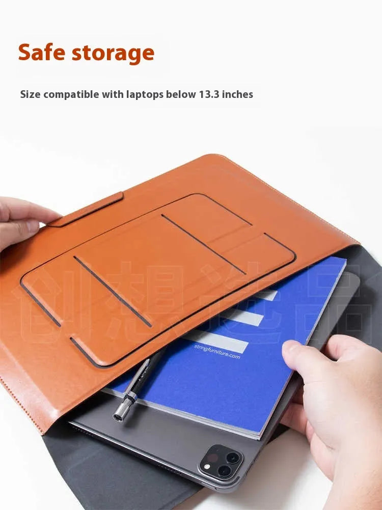 13.3 inch integrated dual-angle laptop bracket bag in black and brown options