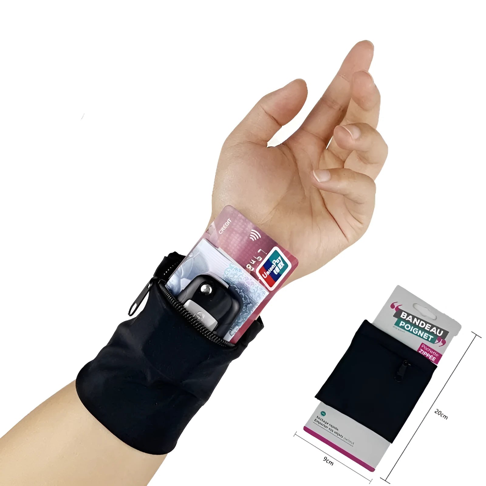 10x10.5cm wrist bag armband sleeve for mobile phone storage during camping and fitness