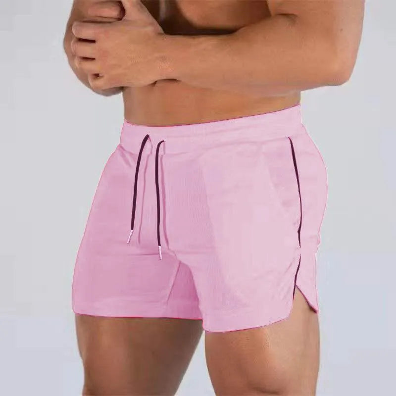 Men's stretch polyester swimsuit in slim fit, available in multiple colours for sports and leisure