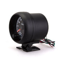 Black automotive tachometer with blue light pointer display showing engine rpm