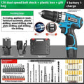12V impact pistol drill electric screwdriver with two-speed control and pistol grip