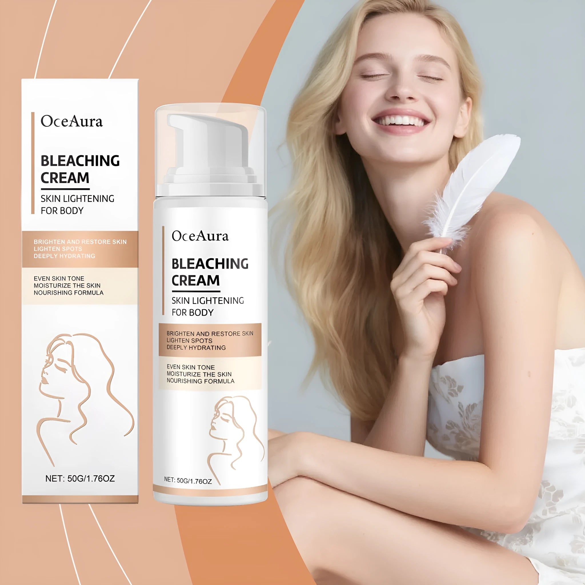50g daily moisturising body lotion with non-sticky formula for universal skin types