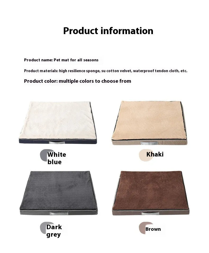 Removable washable sponge pet mat for dogs in brown colour showing soft textured surface