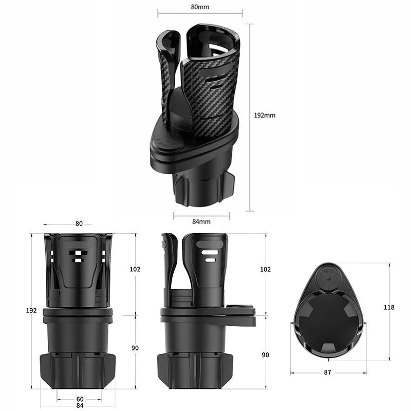 Car cup holder modification with carbon fibre matte finish for vehicle console storage
