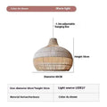 60cm diameter rattan silent wind style chandelier ceiling light fixture