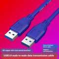 USB 3.0 data cable for mobile hard disk boxes with nickel-plated connectors in various length options