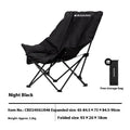 Night black Oxford cloth portable camping recliner folding chair in moon chair style