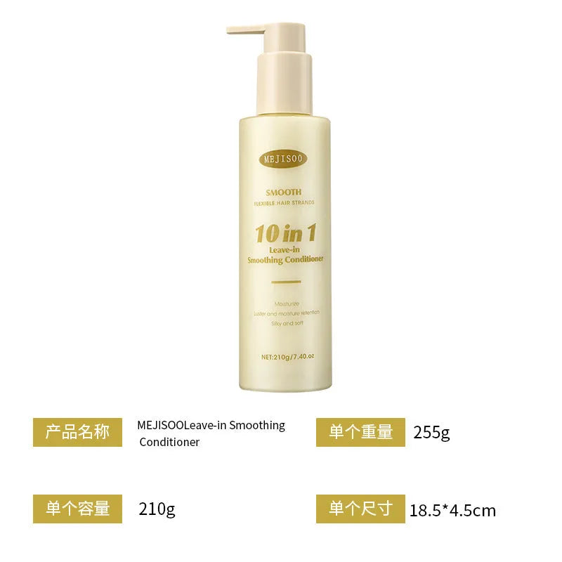 A 210g bottle of wash-free Soft 10-in-1 Hair Conditioner for ladies.