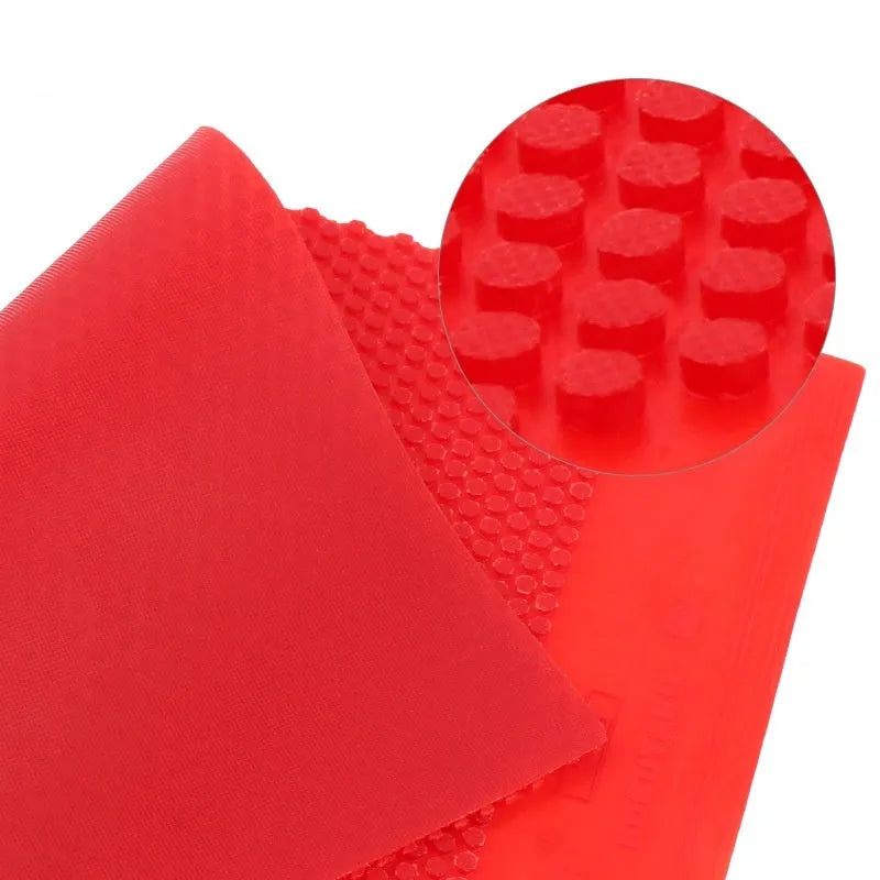 Small particle table tennis rubber sheet in black and red colours for racket resurfacing