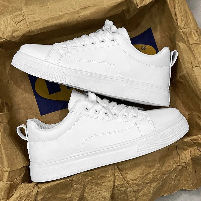 Men's Korean-style casual sneakers in three colour options with breathable microfiber lining
