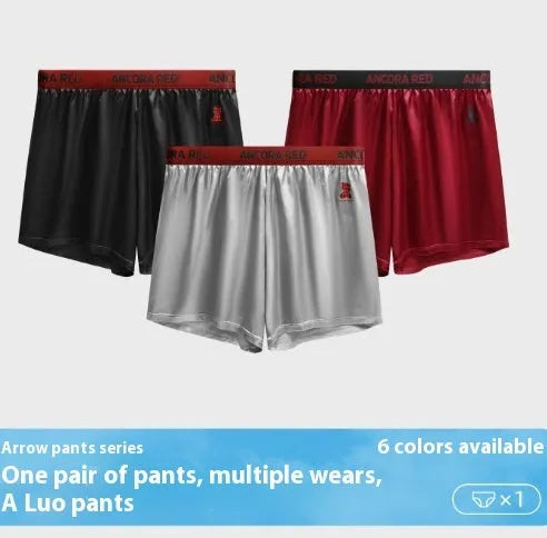 Men's solid colour boxer briefs on a mid-waist, showing the knitted polyester fabric in a black colour option.