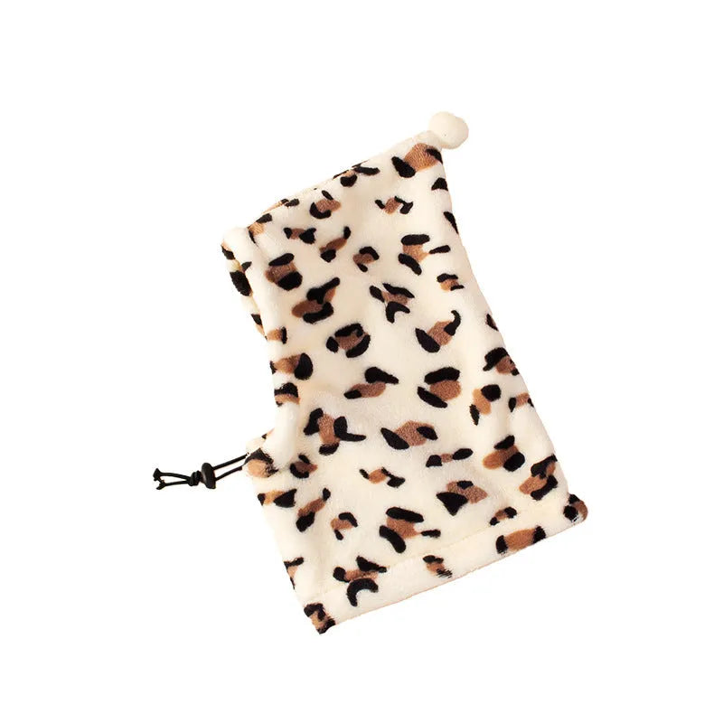Bear headdress with rabbit ears pet hat for dogs or cats in leopard print colour