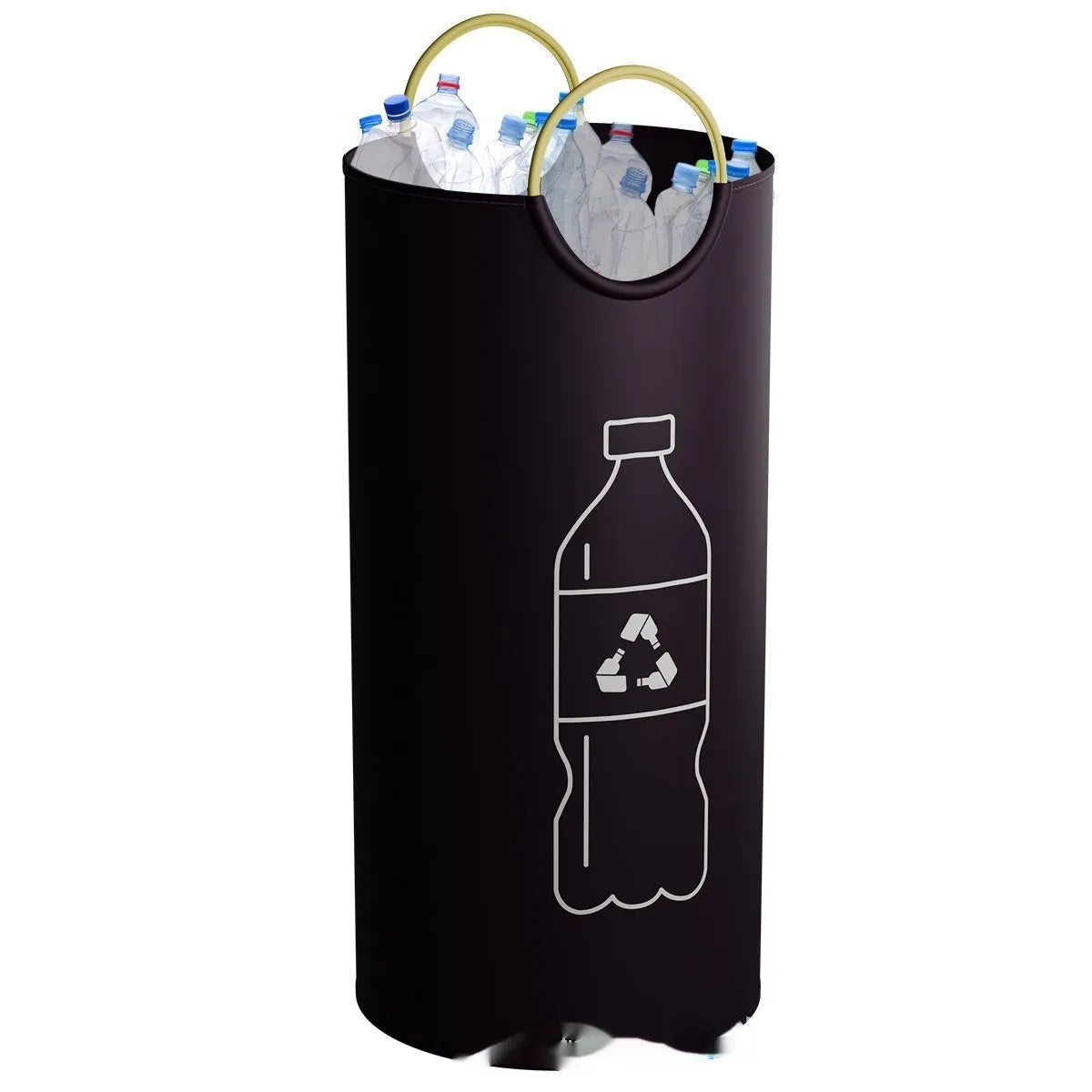 Round portable PP plastic trash can with 38cm diameter for office and outdoor waste disposal
