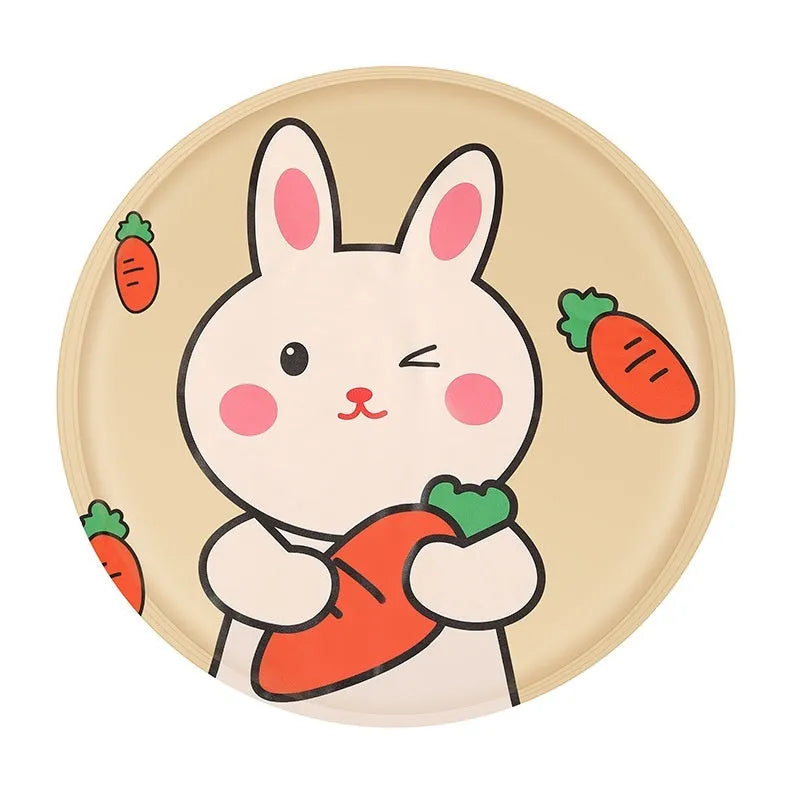 Round pet cooling mat with cartoon design options for dogs in cloth material