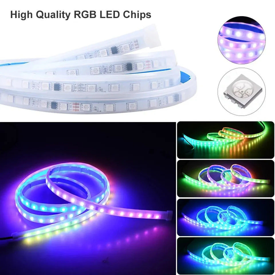 GM car engine cover LED light strip kit in 1.2m 1.5m 1.8m lengths with white red ice blue and colourful streamer modes
