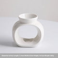 White Nordic style ceramic aromatherapy stove ornament with anti-dry burning feature