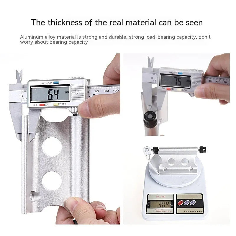 Silver metal bicycle front fork quick release fixing clip for SUV accessory mounting
