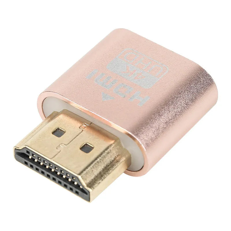 Graphics card HDMI virtual display adapter with 26.5mm plug in multiple metallic finishes