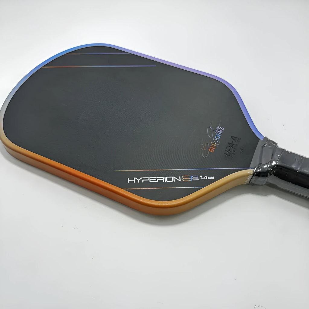T700 carbon fibre pickleball racket with multicolour matte finish showing 418mm length