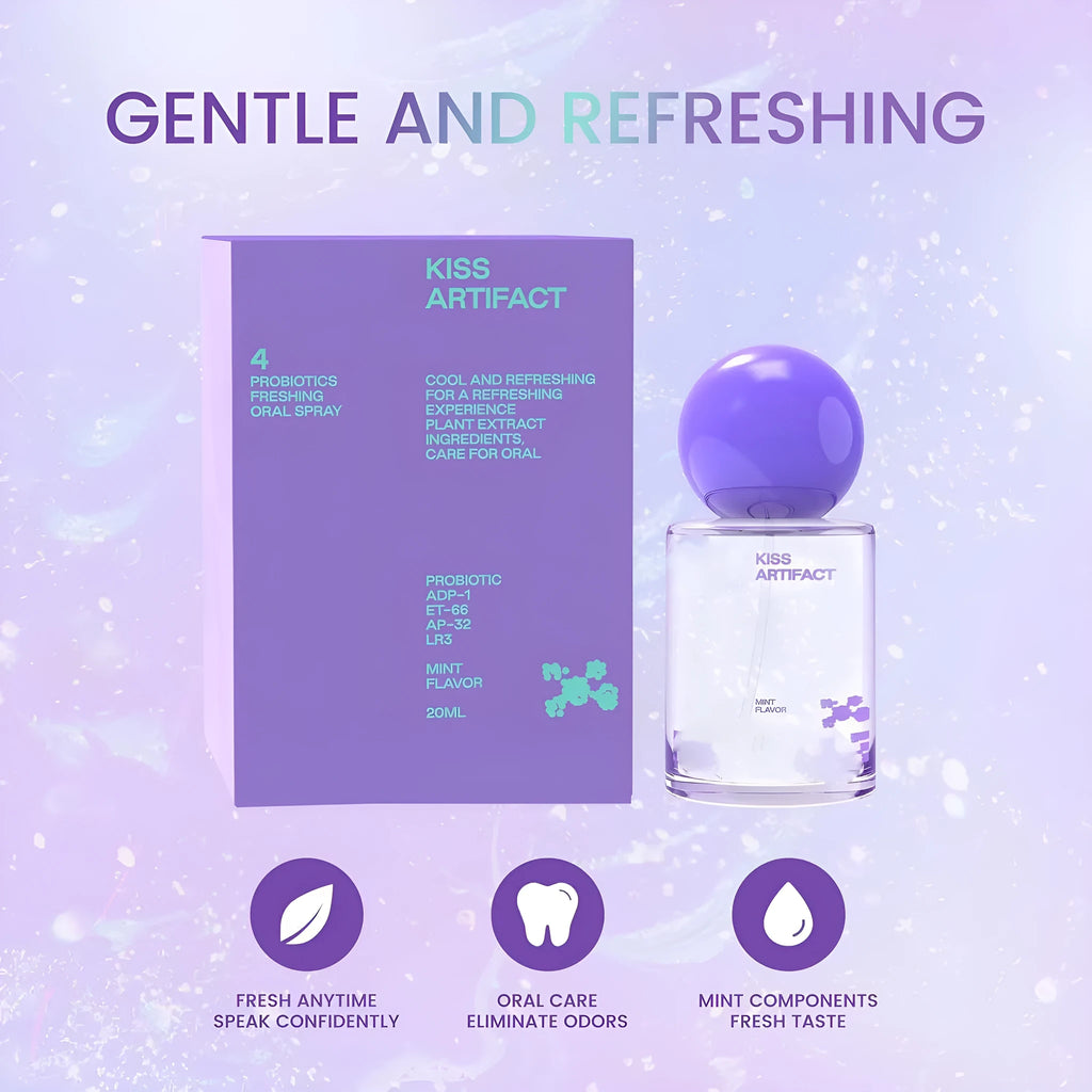 20ml bottle of portable long-acting probiotics oral spray for hydrating mouth care.