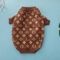 Wool dog sweater for autumn and winter wear in monochrome or two-tone colours