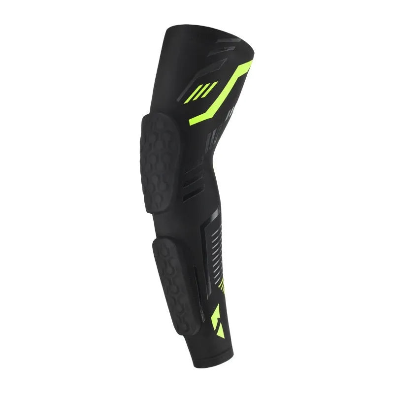 Breathable long training protective gear elbow pad for basketball in black and blue colour
