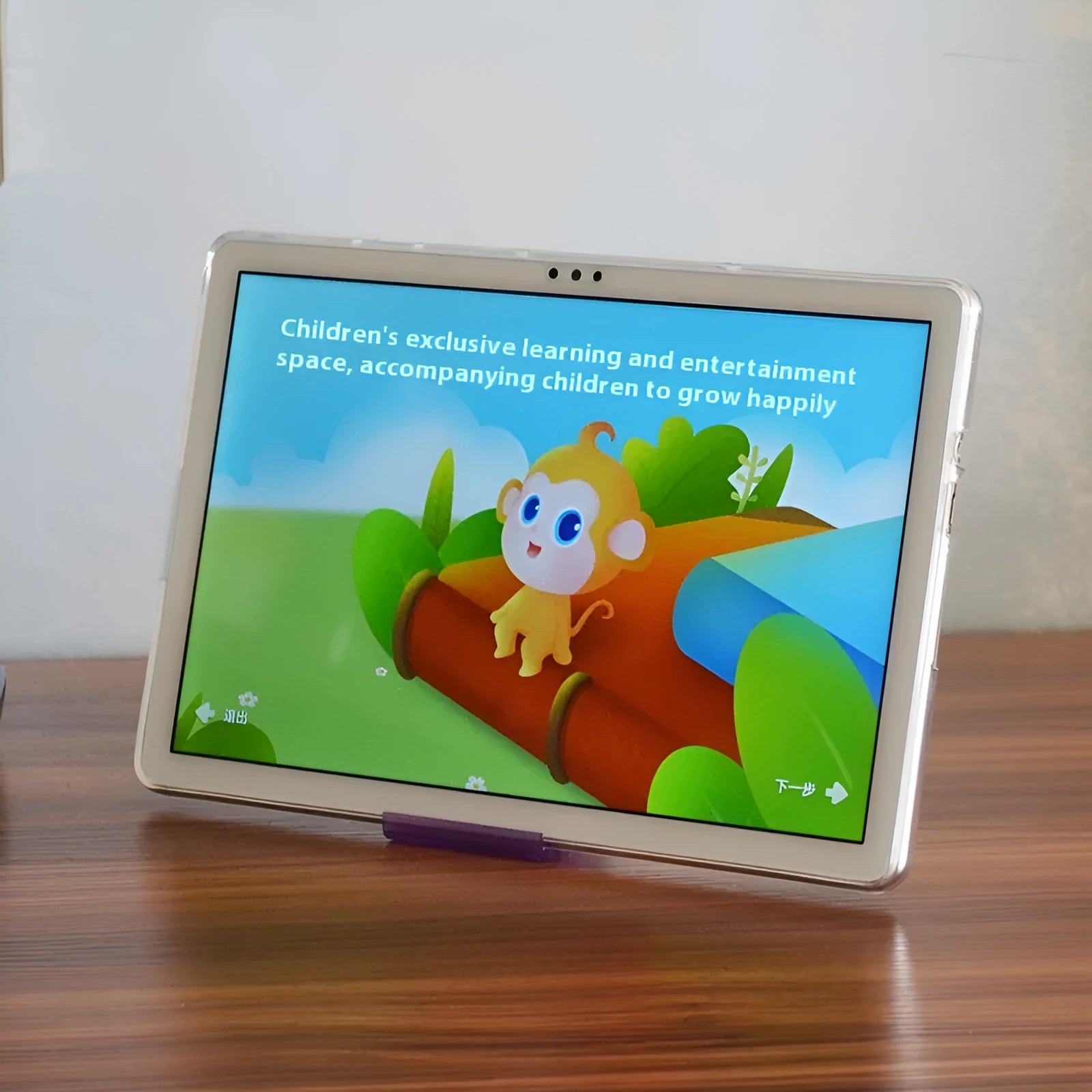 Ultra-thin transparent white silicone tablet protective case showing minimalist clear design