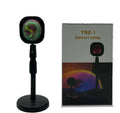 Sunset red rainbow projection lamp with USB charging port and push-button switch