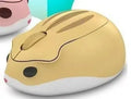 Hamster Wireless Bluetooth Mouse in three colours: yellow, pink, and gray mute options