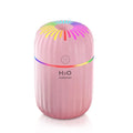 Fireworks mini USB humidifier in white pink or green with 300ml tank for car and home