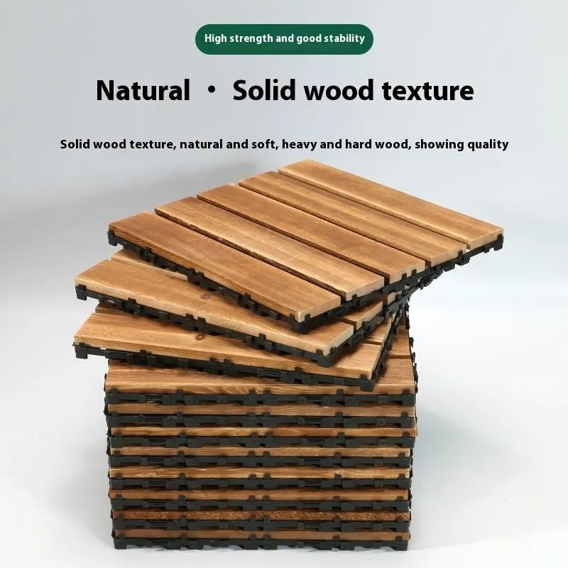 30x30cm camphor pine floor tiles with thickened construction for indoor outdoor balcony use