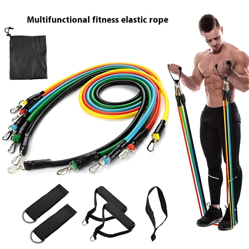 Door-mounted sports pulling rope set with ABS construction and hook attachments for strength training exercises.