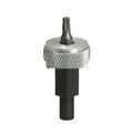 Close-up of a carbon steel ignition module wrench with knurled aluminium knobs, shown with a 7/32" hex bolt.