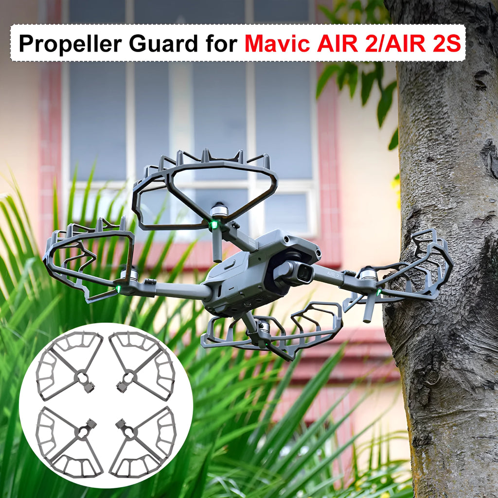 Grey ABS propeller protection ring for DJI Mavic Air 2 and Air 2S drones showing semi-enclosed blade guard design