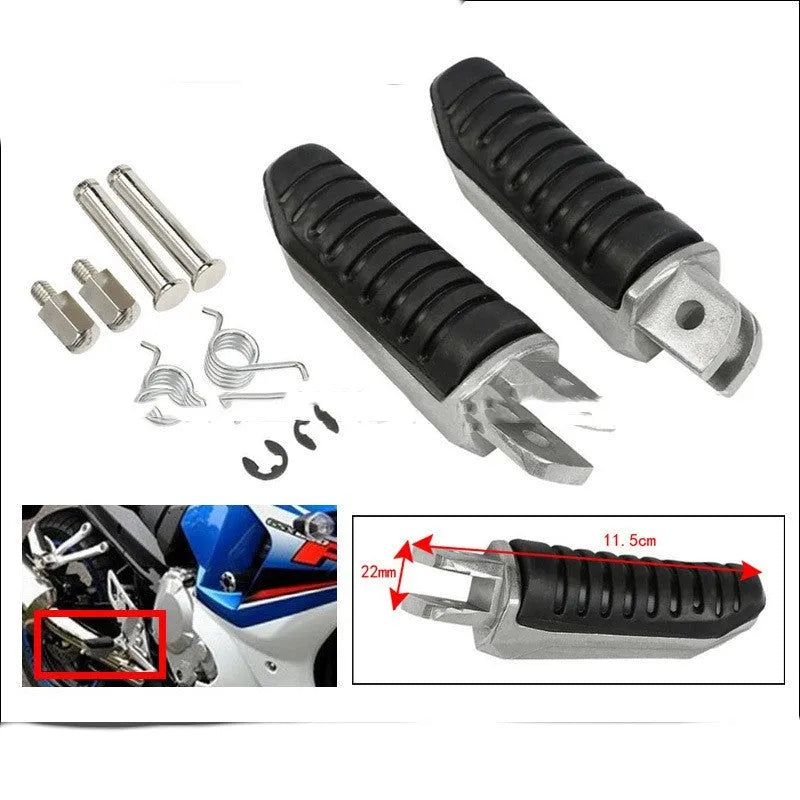 Black aluminium alloy motorcycle foot pedal set for Suzuki GSX1300R Hayabusa and V-Strom models
