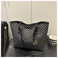 Women's PU leather shoulder bag with adjustable strap in black, grey, white, or brown colours