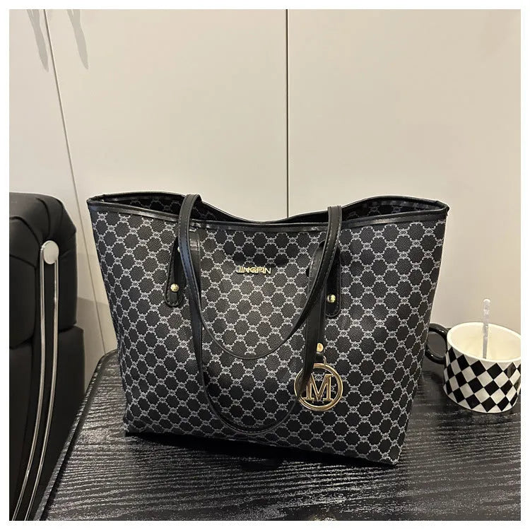 Women's PU leather shoulder bag with adjustable strap in black, grey, white, or brown colours
