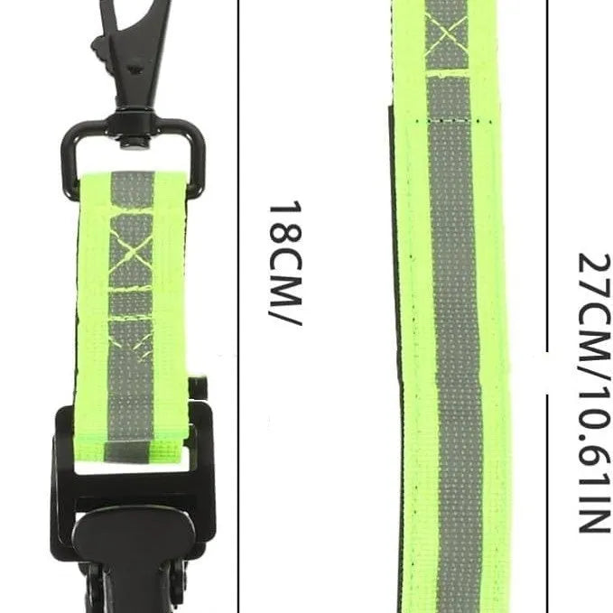 Fluorescent green metal buckle safety clip for industrial glove organisation