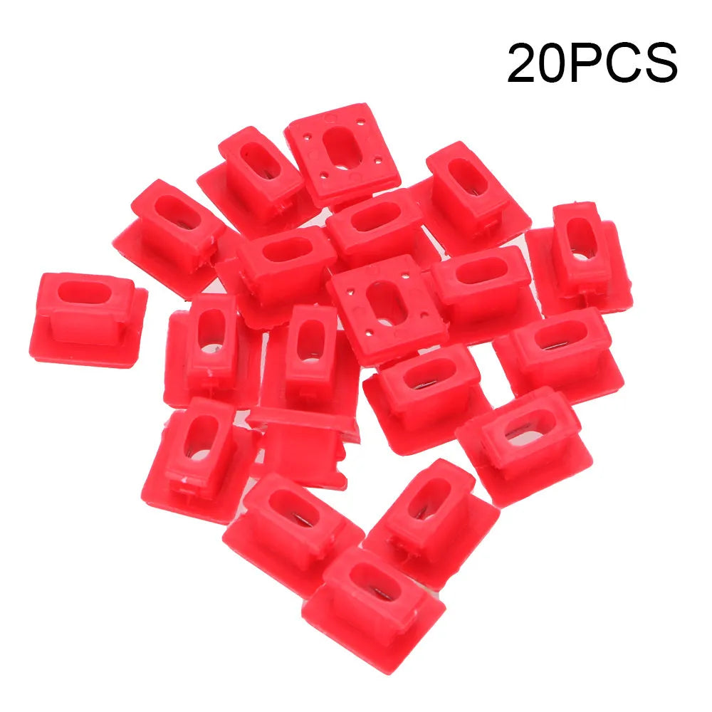 Pack of 10 black plastic BMW interior trim panel snap clip fasteners.