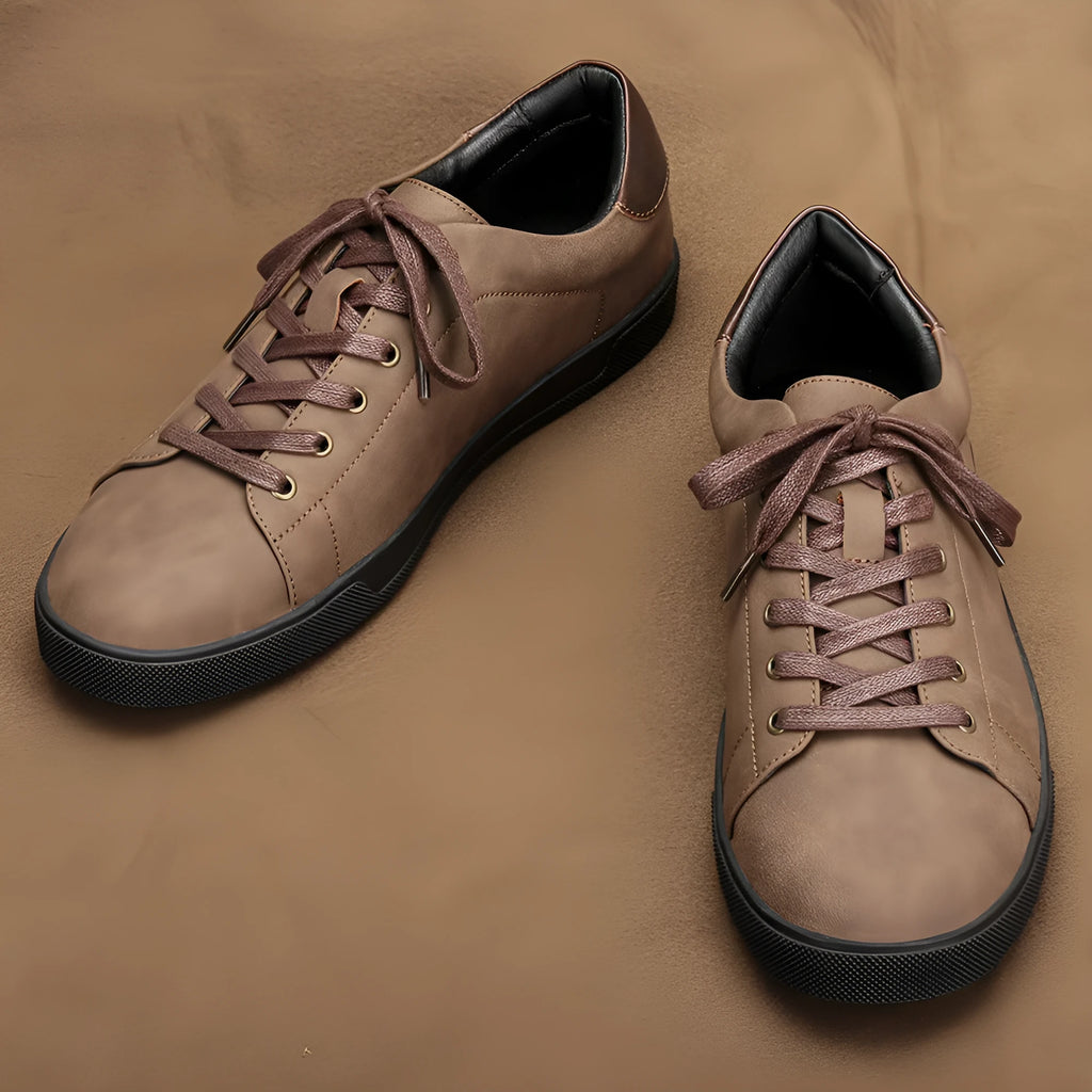 Men's casual board shoes with PU upper rubber sole and leather stitching low top flat heel size 40-46 three colours KD4276 KD4277 KD4278