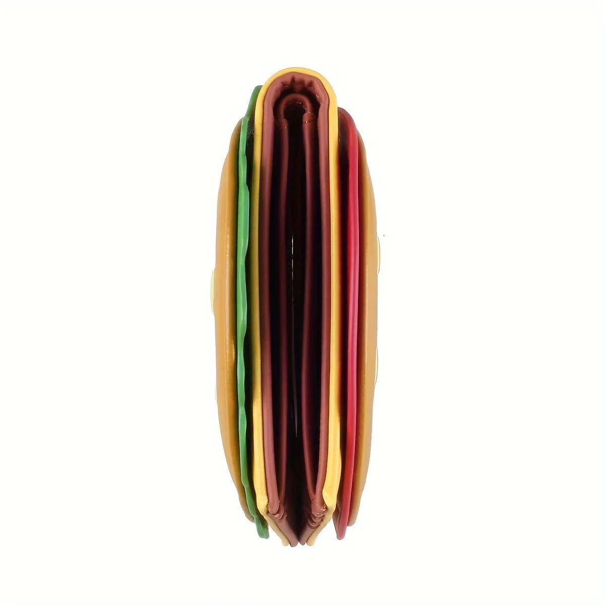Anti-theft swiping anti-magnetic wallet in Hamburger colour, PU material, compact card holder