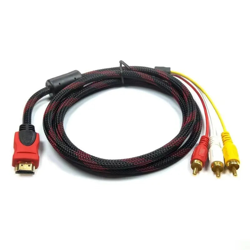 HDMI to AV15 M conversion wire with 1.5 metre cable length and alloy connectors