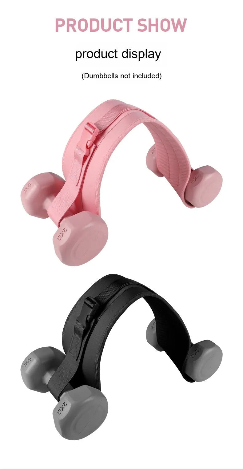Weight-bearing hip bridge auxiliary strap fitness training belt in black or pink for yoga and body shaping