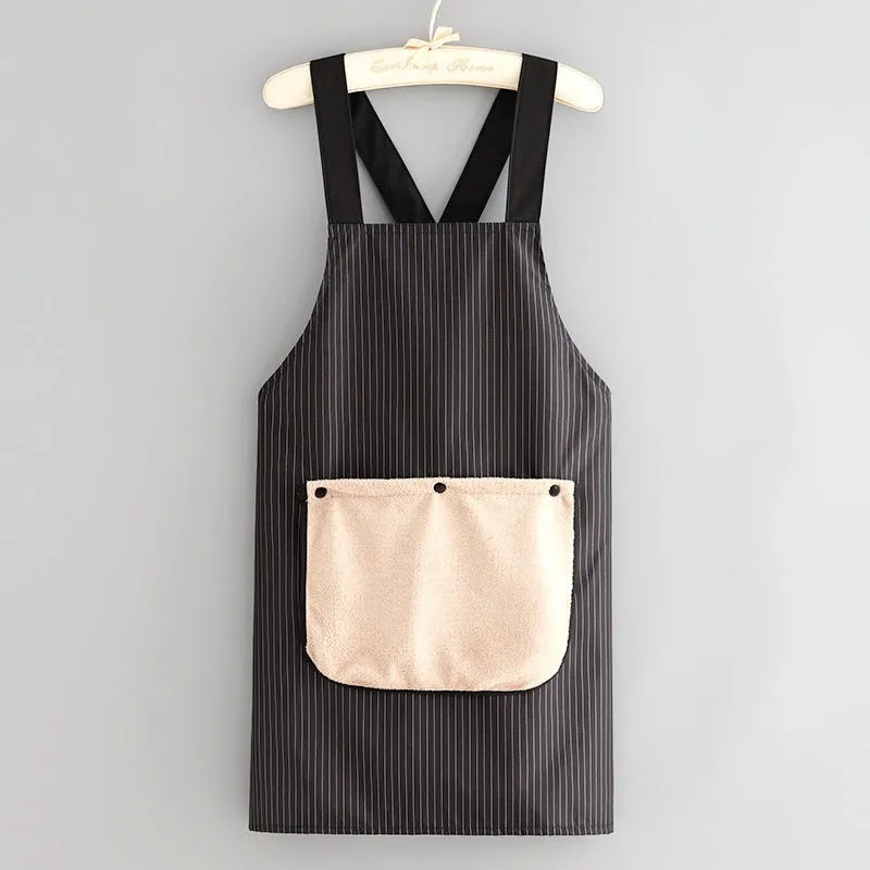 Waterproof polyester kitchen apron in multiple colour options for cooking and cleaning protection